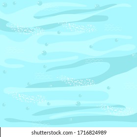 Beautiful underwater scene deep seascape with reef and coral, cartoon style vector, illustration. Ocean sea bottom silhouette with seaweed, algae and coral. Background of seaweed on the ocean floor