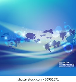 beautiful underwater vector background design