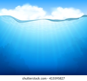 Beautiful Underwater World Stock Vector (Royalty Free) 415595827 ...