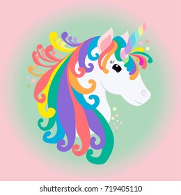 Beautiful Unicorn Background Vector Art Design Stock Vector (Royalty ...