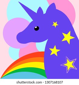 beautiful unicorn in a bright background