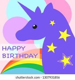 beautiful unicorn with bright background 