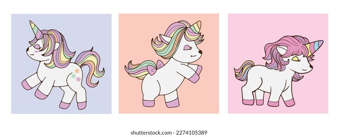 Beautiful unicorn illustration, children's vector. cute hand drawn doodle sweet dreams