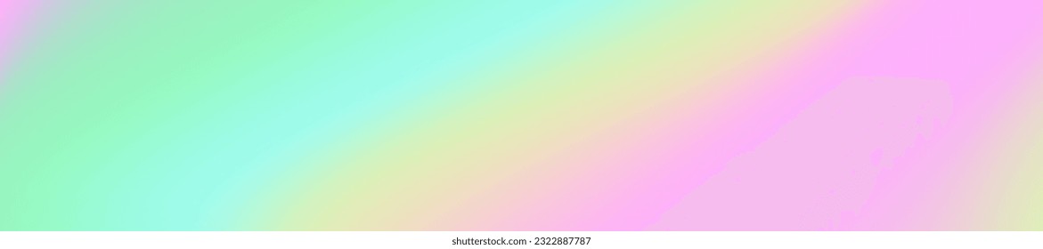 Beautiful Unicorn pastel gradient background panorama. Vivid pastel color gradation. Horizontal pastel template. Vector Illustration. EPS 10. 