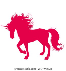 Beautiful Unicorn Silhouette Stock Vector (Royalty Free) 247497508