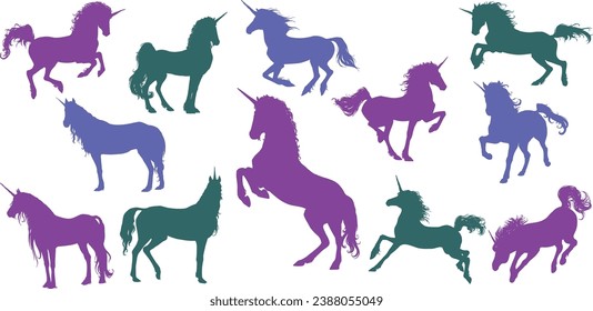beautiful unicorn vector art silhouette 