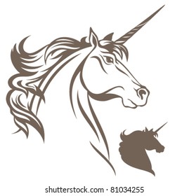 beautiful unicorn vector illustration