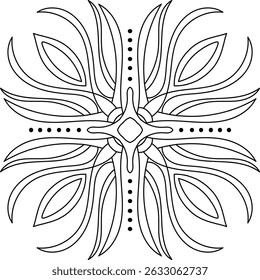 Beautiful and unique balck and white mandala design. Black and white mandala on white background. Vector illustration mandala design.
