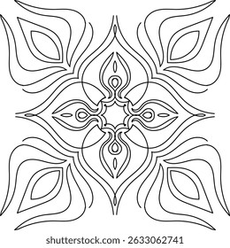 Beautiful and unique balck and white mandala design. Black and white mandala on white background. Vector illustration mandala design.

