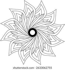 Beautiful and unique balck and white mandala design. Black and white mandala on white background. Vector illustration mandala design.
