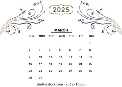 beautiful unique calendar design 2025