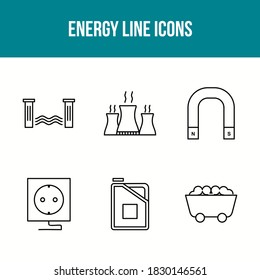 Beautiful Unique Energy Vector Icon Set