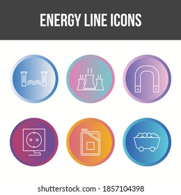 Beautiful Unique Energy Vector Icon Set