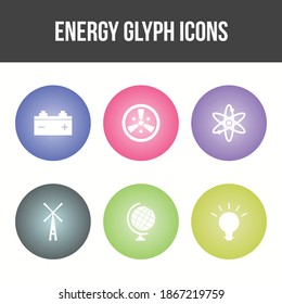 Beautiful Unique Energy Vector Icon Set