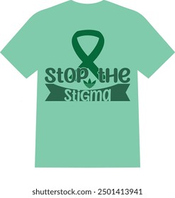 A beautiful and unique eye catching love  mental health men and women T SHIRT for American boys and girls  end the stigma 