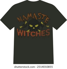 Um olho bonito e único pegando encantador halloween, wazzup minhas bruxas EUA homens e mulheres T SHIRT para meninos e meninas americanos | namaste bruxas | namaste bruxas typo shirt 