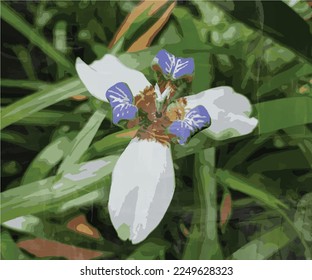 bella y única ilustración de vector de flores multicolor, plantilla de acuarela