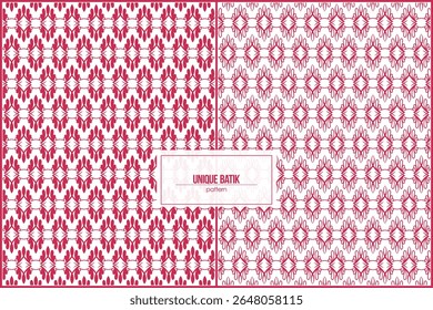 beautiful unique red batik pattern with horizontal style