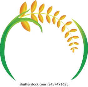 Un diseño vectorial de trigo hermoso y único