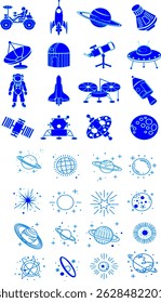 beautiful universe icon sets  art design