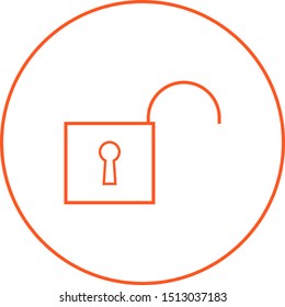 Beautiful Unlocked vector line icon