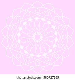 beautiful unusual pattern, white mandala, the layout , vector illustration