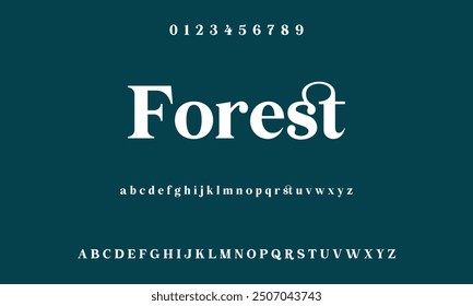 Beautiful Uppercase Font Number and lowercase letters. Traditional Lettering Minimal Style Designs. Modern serif typefaces for typography standard decorative retro idea. vector design