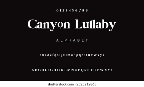 Beautiful Uppercase Font Number and lowercase letters. Traditional Lettering Minimal Style Designs. Modern serif typefaces for typography standard decorative retro idea. vector design