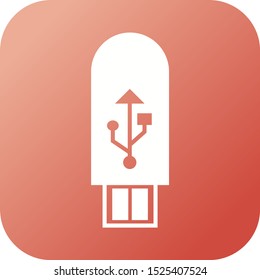 Beautiful USB Vector Glyph icon