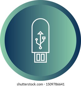 Beautiful Usb vector line icon