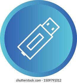 Beautiful USB vector line icon