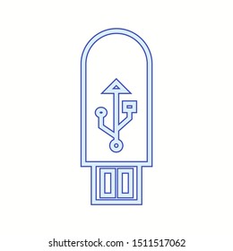 Beautiful Usb vector line icon