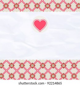 Beautiful valentine card with heart. And also includes EPS 8 vector