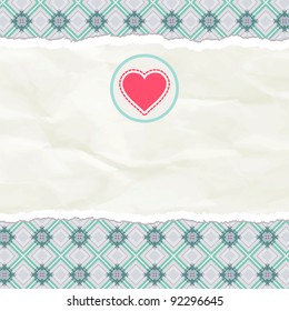 Beautiful valentine card with heart. And also includes EPS 8 vector