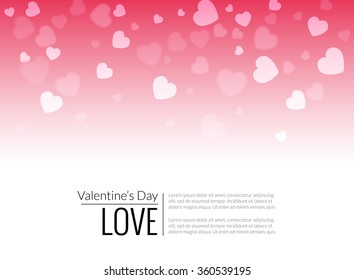 Beautiful valentine hearts vector background. Vector holiday wallpaper decoration