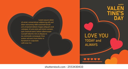 Beautiful Valentine's Day Art - Symbolic Love and Happiness. love greeting card, poster and banner design