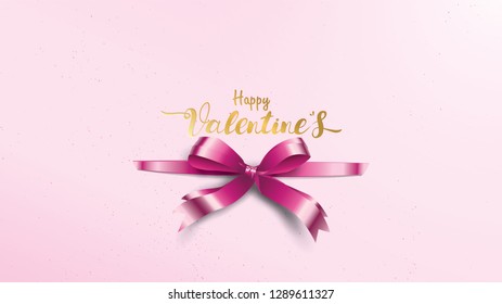 Beautiful Valentine's Day background with violet silk tie ribbons for gift label or cover sign suitable for copy space text Wallpaper, flyers, invitation, posters, brochure, banners