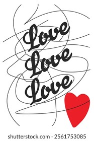 Beautiful Valentine's Day Card Template Vector Design
