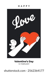 Beautiful Valentine's Day Card Template Design