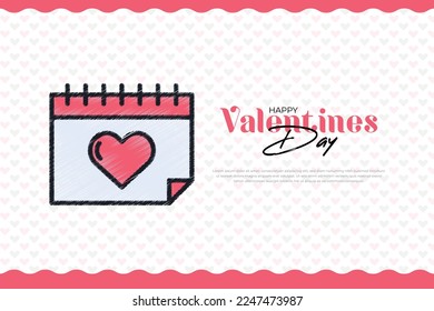 Beautiful valentines day greeting with love hearts and Happy valentine's day design template with light background and Happy valentine's day social media post with love