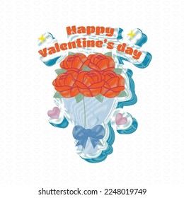 Beautiful valentines day greeting with love hearts and Happy valentine's day design template with light background and Happy valentine's day social media post with love