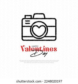 Beautiful valentines day greeting with love hearts and Happy valentine's day design template with light background and Happy valentine's day social media post with love