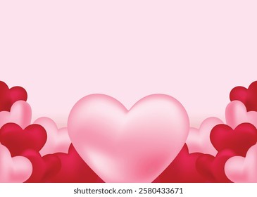 Beautiful Valentine's Day heart background vector designs with romantic red, pink, and gold tones. Includes glowing hearts, bokeh effects, and elegant patterns. Perfect for cards, posters, and decor.
