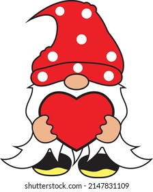 Beautiful valentines gnomes art digital designs
