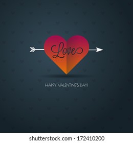 beautiful valentine's vector card