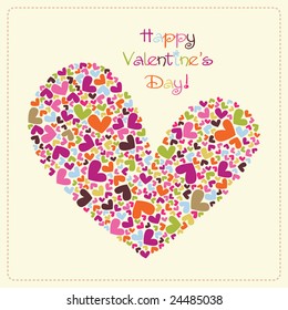 beautiful valentine's vector card