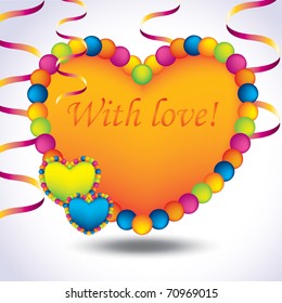 beautiful valentine's vector card