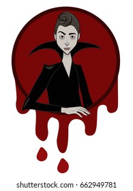 Beautiful vampire in the blood