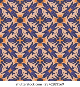 Beautiful variegated seamless pattern. Art forms are grouped and arranged in a specific order. Vector image for print, textile, packaging, interior design and your other projects.