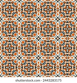 Hermoso patrón variegado sin costuras. Las formas de arte se agrupan y organizan en un orden específico. Imagen vectorial para impresión, textil, embalaje, diseño de interiores y sus otros proyectos.
